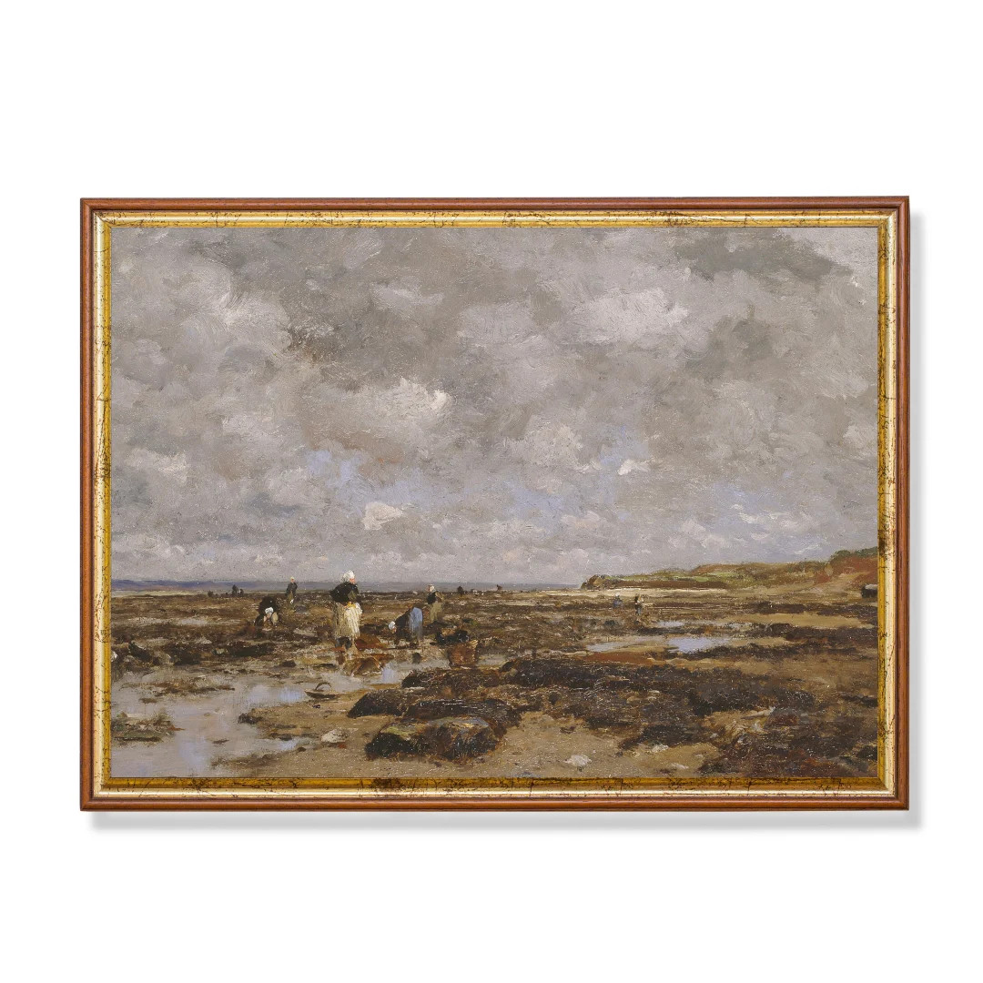 Vintage Painting Antique Seascape Art Rustic Beach Coastal - Etsy | Etsy (US)