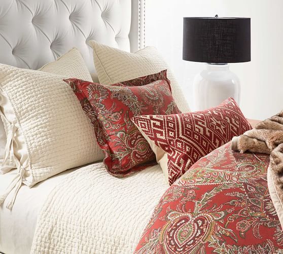 Pick-Stitch Handcrafted Cotton/Linen Quilt & Shams | Pottery Barn (US)