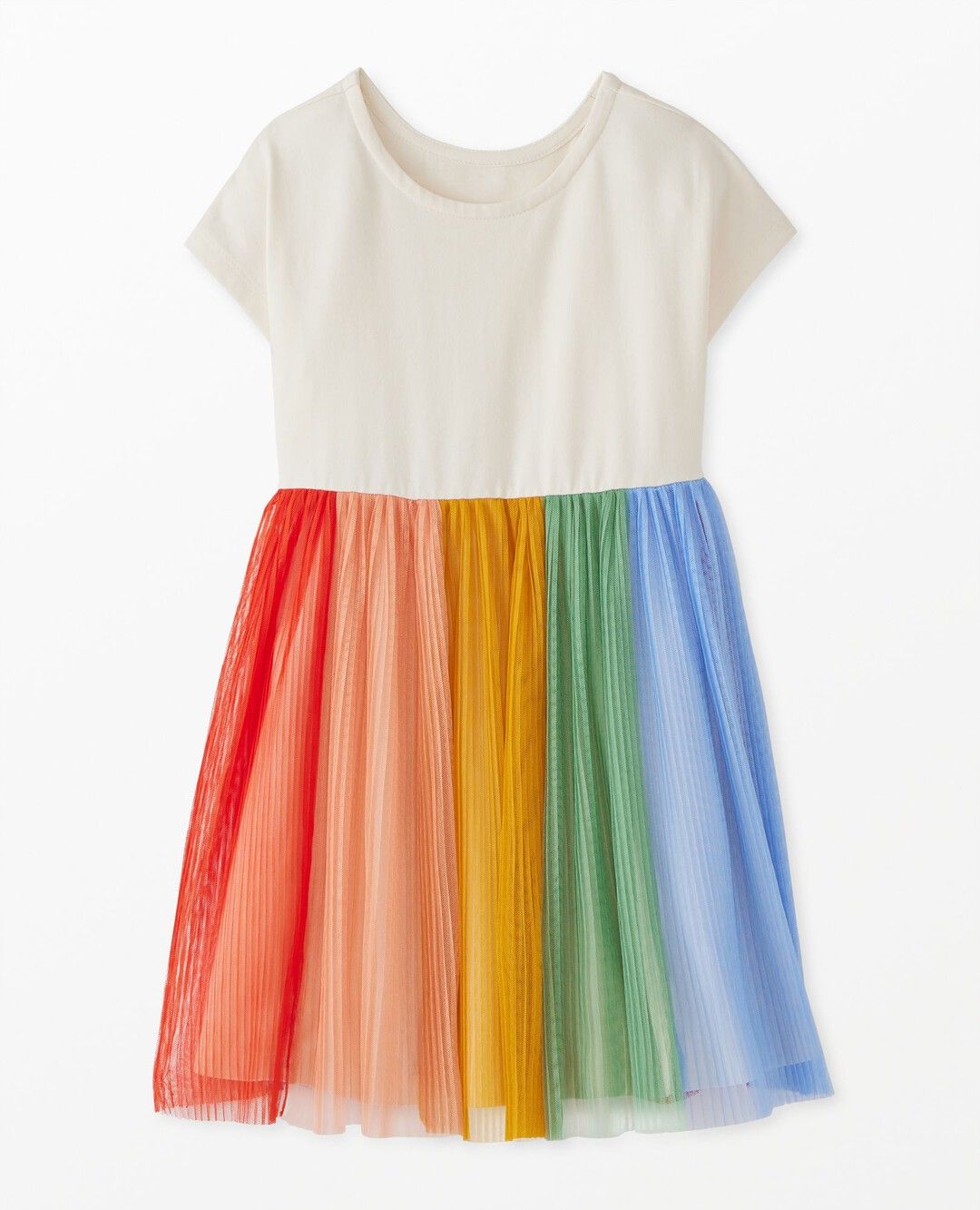 Short Sleeve Rainbow Tulle Dress | Hanna Andersson