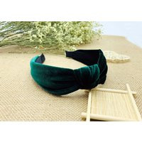 Blackish Green Velvet Knotted Headband, Turban Headband Crown, Velvet Twisted Knot Headband, Aliceba | Etsy (US)