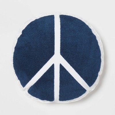 Peace Throw Pillow Navy - Pillowfort™ | Target