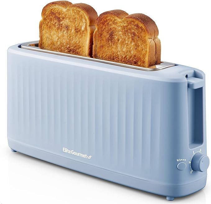Elite Gourmet ECT2517OX SLIMTOAST™ 2-Slice, Long Slot Toaster, Cool-touch Body, 6 Toast Setting... | Amazon (US)