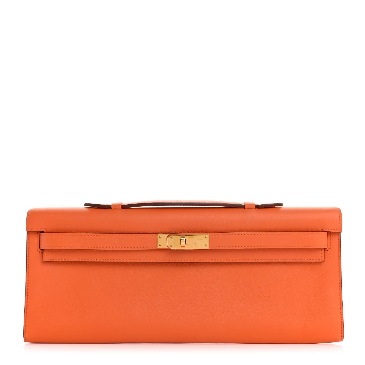 Swift Kelly Cut Clutch Pochette Orange | FASHIONPHILE (US)