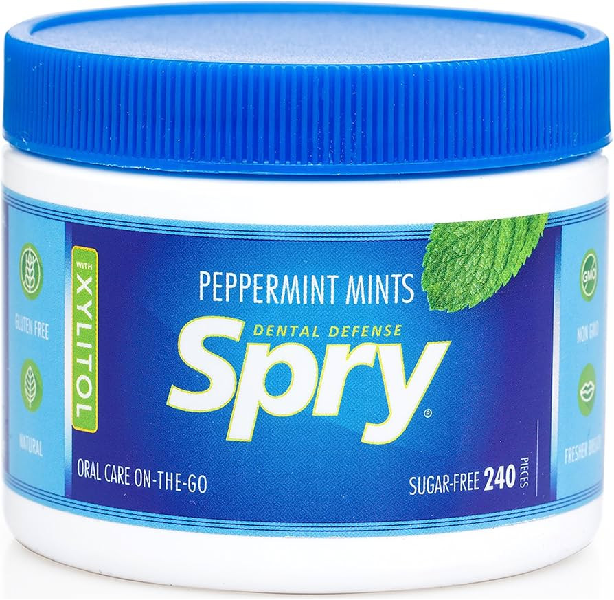 Spry Xylitol Mints, Peppermint, 240 Count - Breath Mints That Promote Oral Health, Increase Saliv... | Amazon (US)
