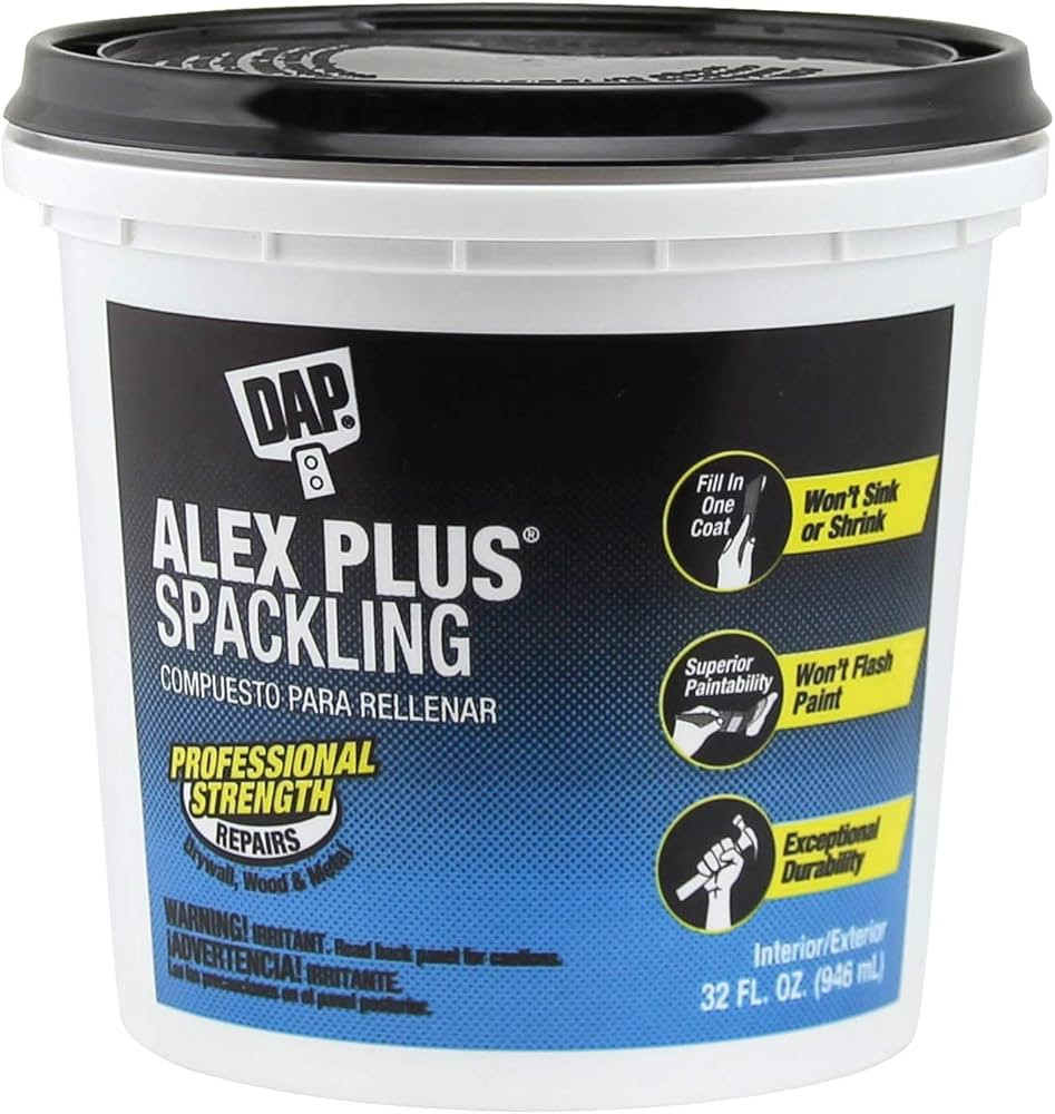 DAP INC 18746 Alex Plus Quart Spackling, 32 oz, White | Amazon (US)