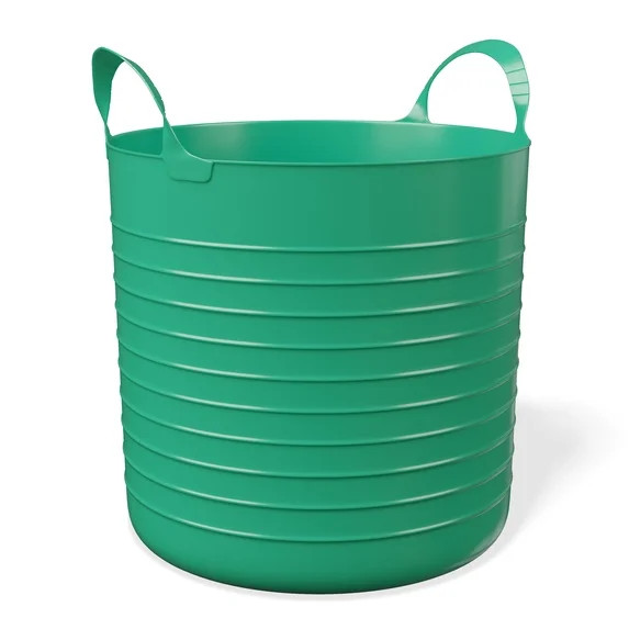 Mainstays Kids 10 Gallon Large Green Plastic Flex Storage Basket | Walmart (US)
