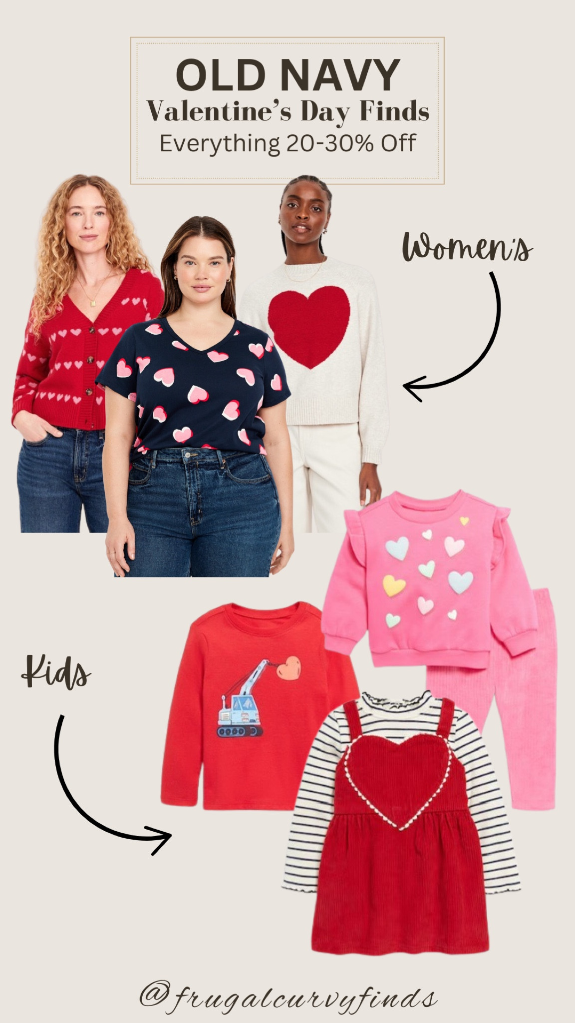 Old Navy new arrivals of women’s fashion and kids fashion. All clothing for Valentine’s Day. We’ve got clothing for women, kids, toddlers and babies. Almost everything is on sale too!



#LTKPlusSize #LTKKids #LTKSaleAlert
