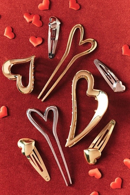 Metal Heart Hair Claw Clips, Set of 2 | Anthropologie (US)