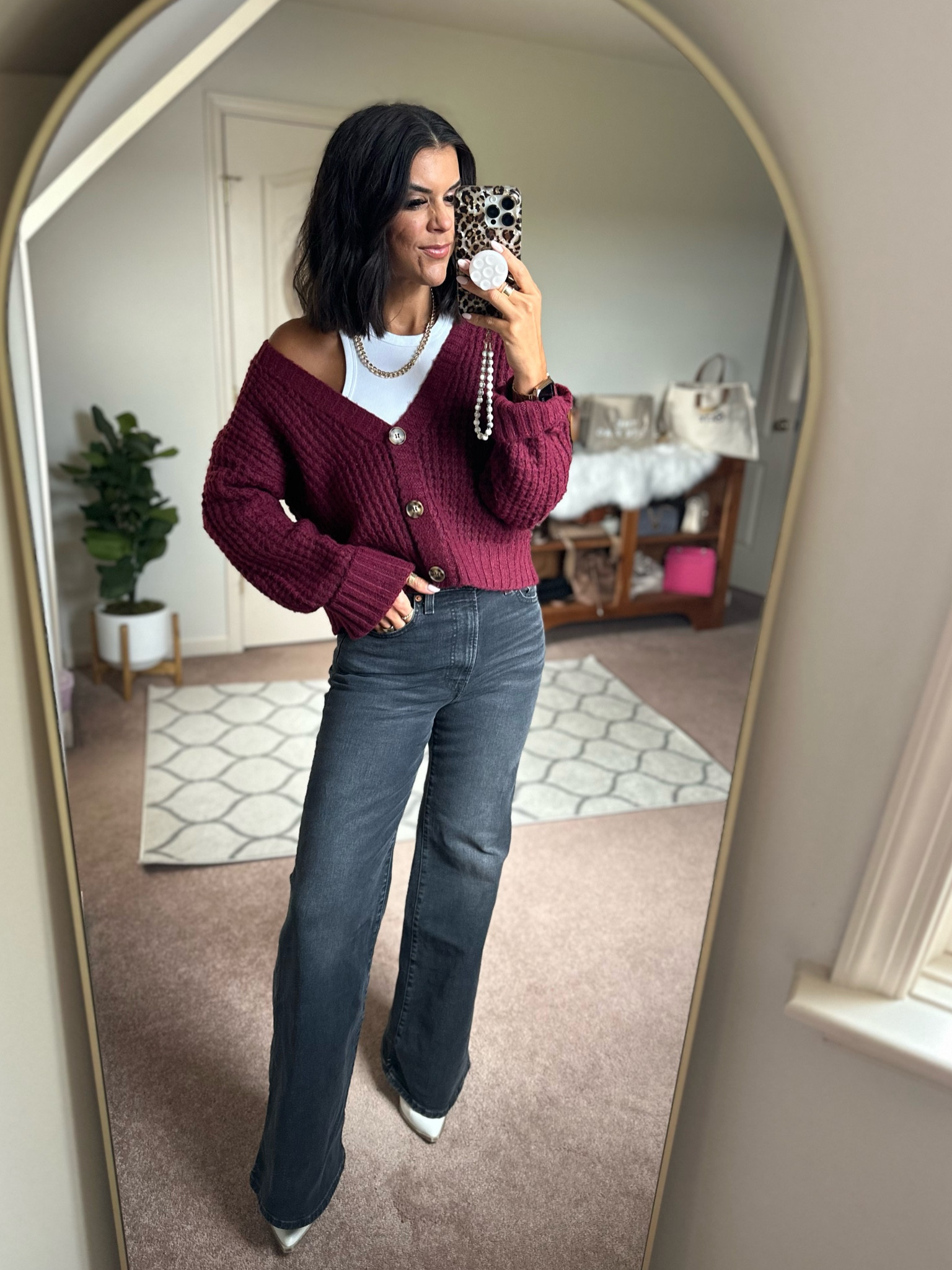 Today’s fit 
Size medium in cardigan 
Size 27 in Levi jeans 
Boots tts 

#LTKFindsUnder100 #LTKSeasonal #LTKStyleTip