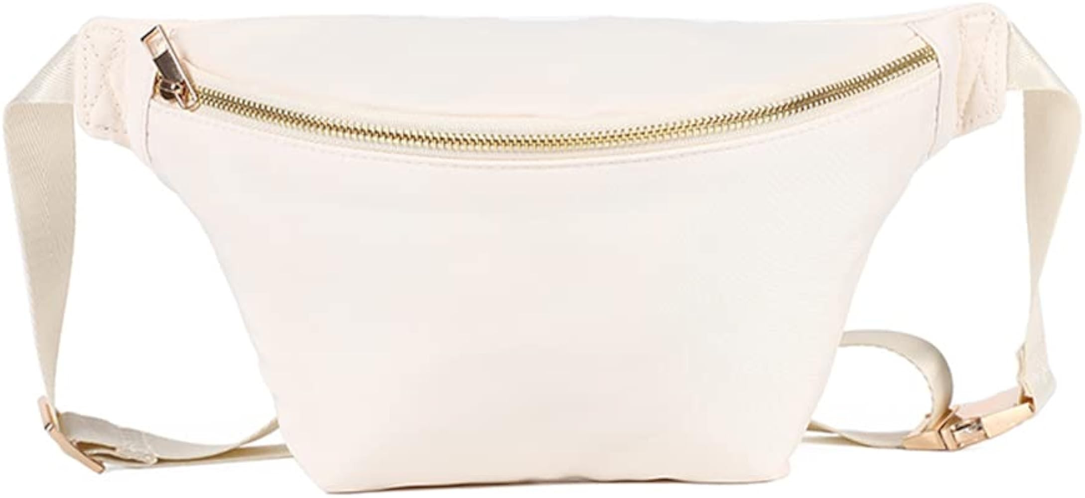 YogoRun Large Fanny Pack Bag Waist Pack Bag Nylon for Women & Men (Beige,Large) | Amazon (US)