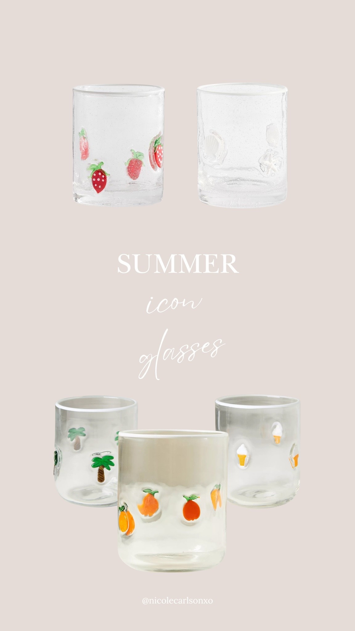Fun summer icon glasses!!! 🍓🍊🌴

#LTKSeasonal #LTKHome