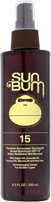 Sun Bum SPF 15 Moisturizing Tanning Oil - Vegan and Hawaii 104 Act Compliant (Octinoxate & Oxyben... | Amazon (US)