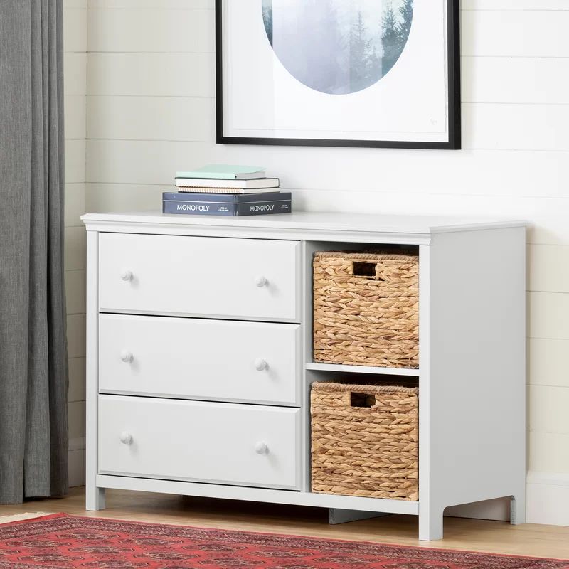 Cotton Candy 3 Drawer Combo Dresser with Cubbies | Wayfair North America