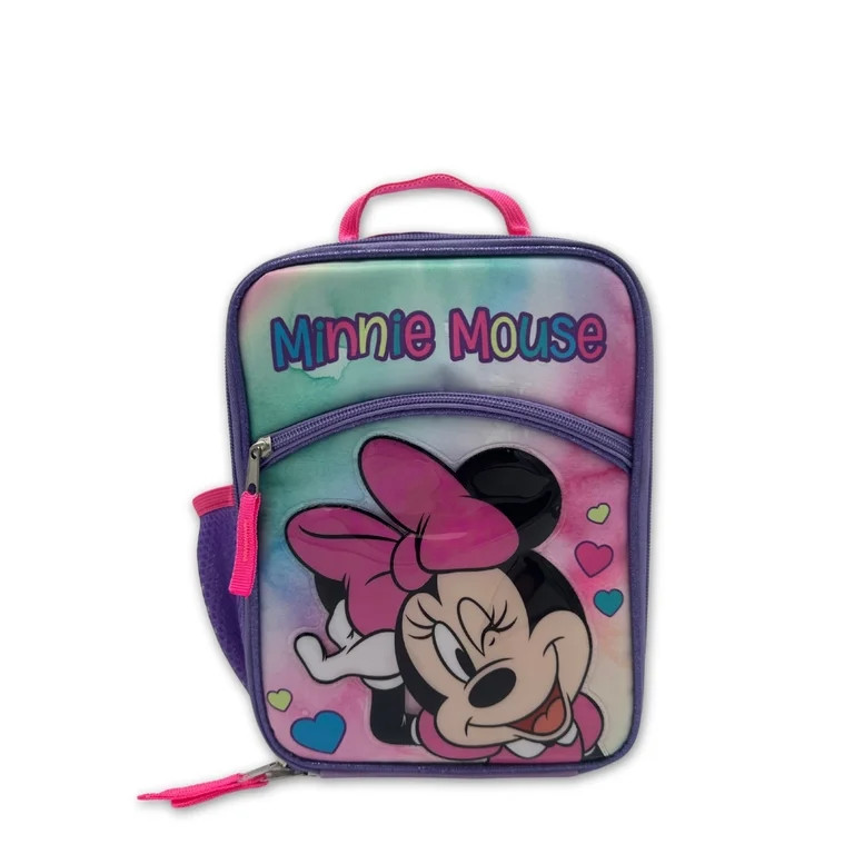 Disney Minnie Mouse Kids Insulated Reusable Lunch Bag with Mesh Water Bottle Pocket and Handle - ... | Walmart (US)
