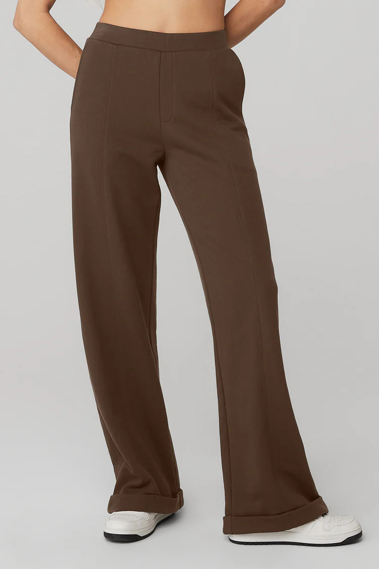High-Waist Trouser Wide Leg Pant - Espresso | Alo Yoga (US)