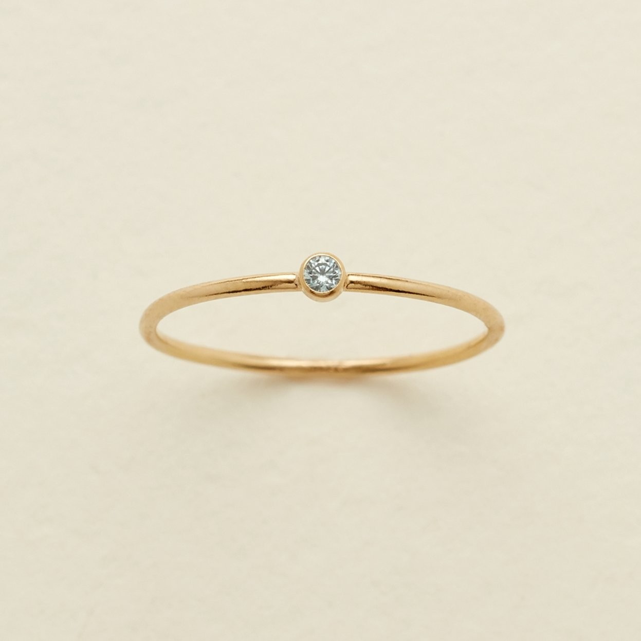 March Birthstone Ring | Made by Mary (US)