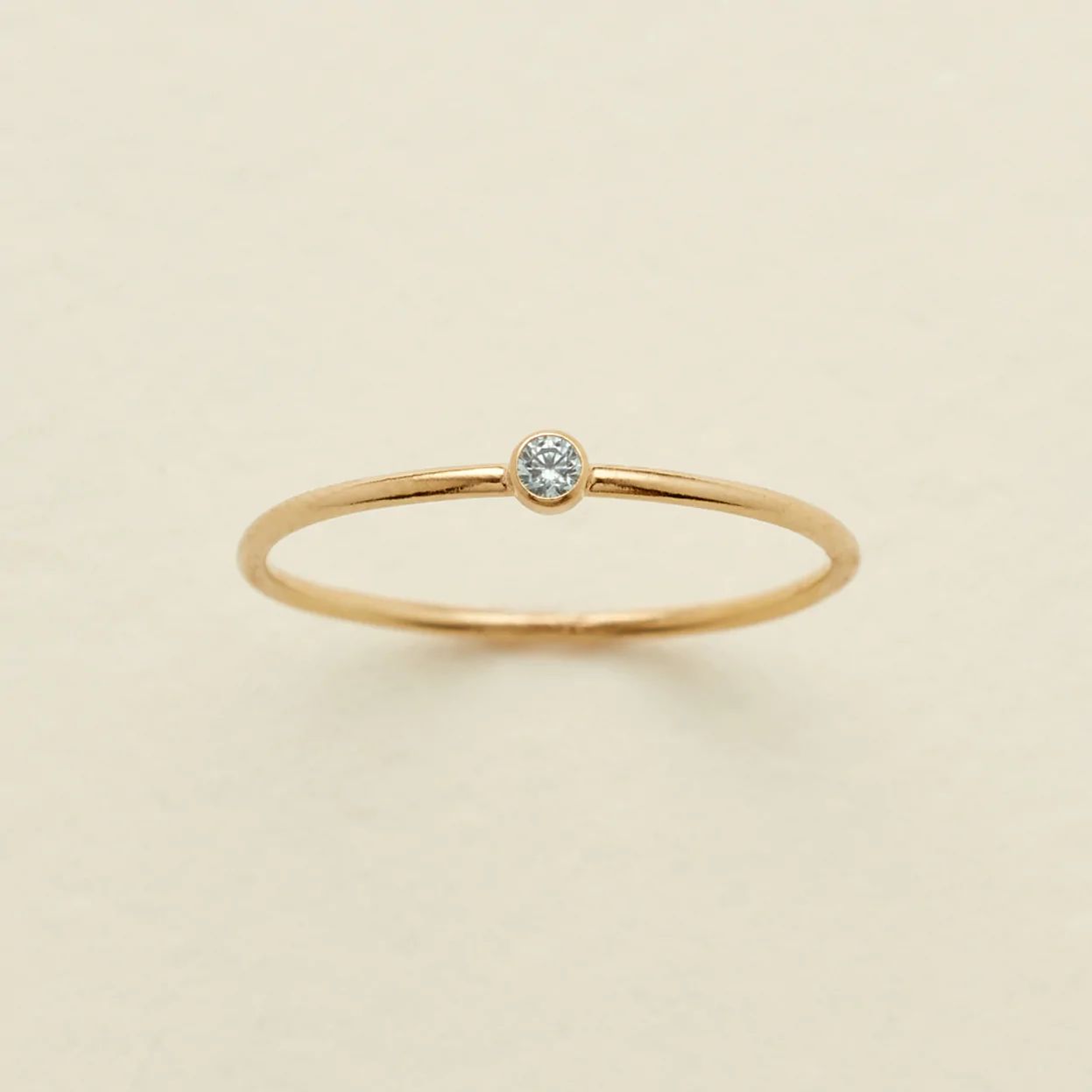 March Birthstone Ring | Made by Mary (US)