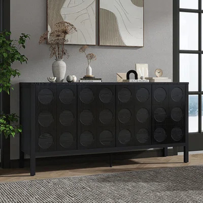 Accent Sideboard, Stylish Storage Cabinet, Sideboard Cabinet With Unique Geometric Circle Door Design | Wayfair North America