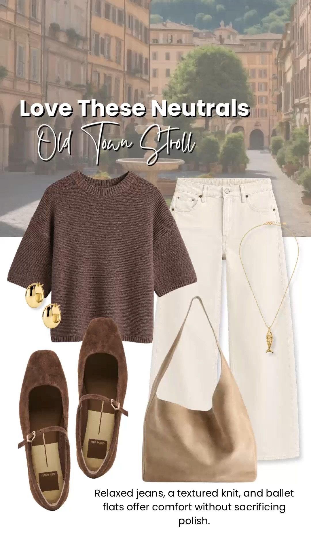 Chocolate brown and creamy ivory are one of my favorite neutral combinations for effortless everyday style. A textured knit, relaxed ivory jeans, ballet flats, and a soft suede hobo bag create a look that’s comfortable enough for walking all day yet polished enough for lunch, shopping, or travel.

💡 LTK MADE EASY
❤️ Heart = Support my posts!
🔖 Save = Get sale & restock alerts
📋 Lists = Keep favorites organized
📲 Share = Send lists and products to a friend. Hello, Christmas List!
💬 Comment = Ask me anything about what I’m wearing. :-)

#LTKootd #LTKOver40 #LTKSeasonal