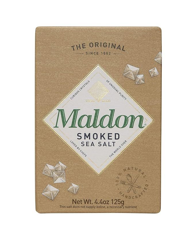 Maldon Salt, Smoked Sea Salt Flakes, 4.4 oz (125 g), Kosher, Natural, Gently Smoked Over Oak, Han... | Amazon (US)