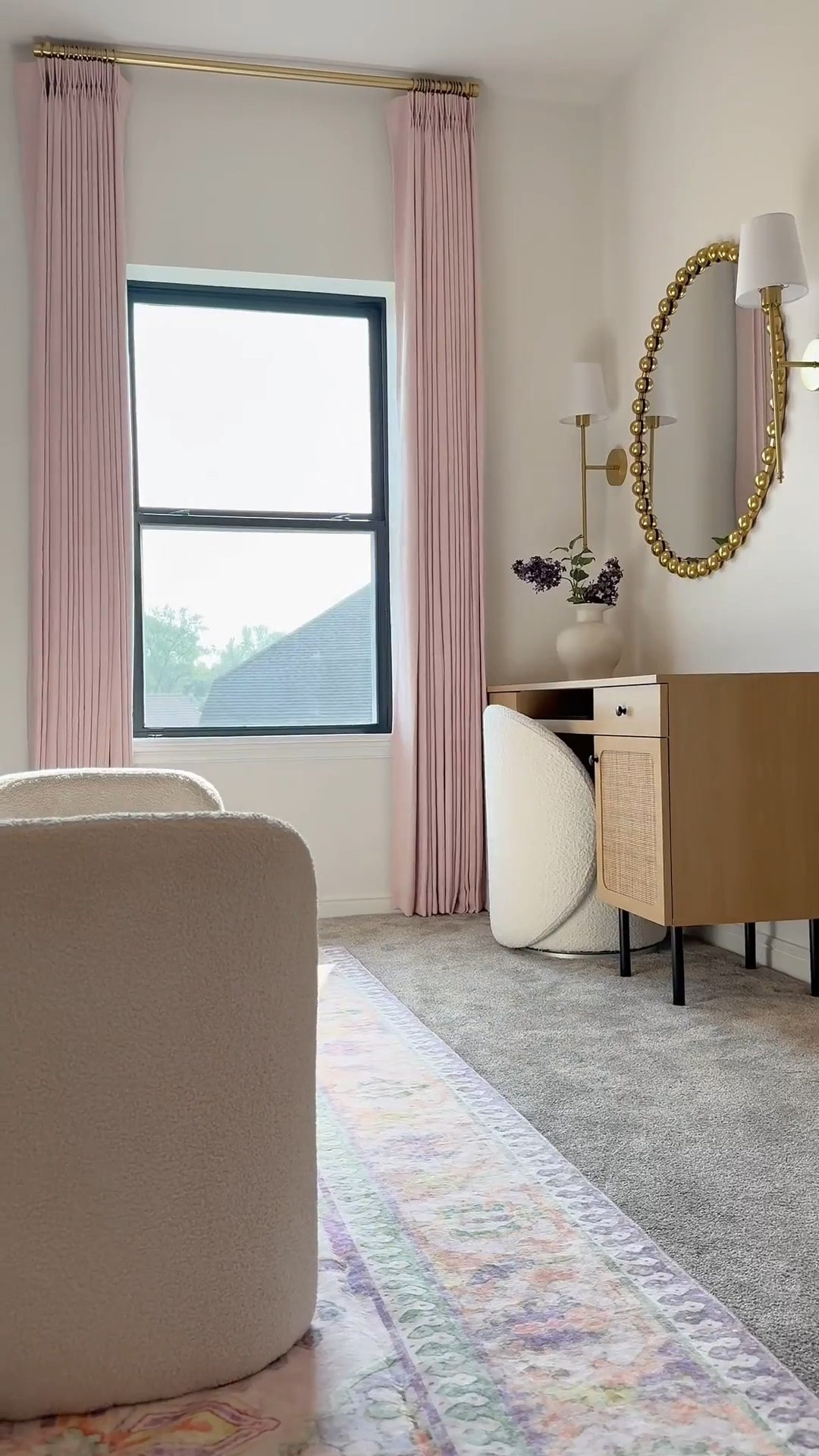 I'm absolutely in love with how these drapes turned out 👌🏾…..I've also got the same drapes in our guest room and great room.

Like many of you, I received a hefty quote for drapes a few years ago - 10K to be exact…..and that was just for three windows. 😅 I mean, who doesn't love the look of custom drapes? I particularly love the pinch pleat - it's my favorite. 😍 

One thing to keep in mind with this system is that you'll need to account for roughly 6 inches of slack. 🤎 So if your ceiling height is 108 inches, you'll need to order 102-inch drapes if you want to hang the rod at the very top and have the drapes ""kiss"" the floor. Thanks to hubby for helping me figure out precision & measurements. Shop now and  transform your home.

#LTKStyleTip 
#LTKSaleAlert #LTKHome