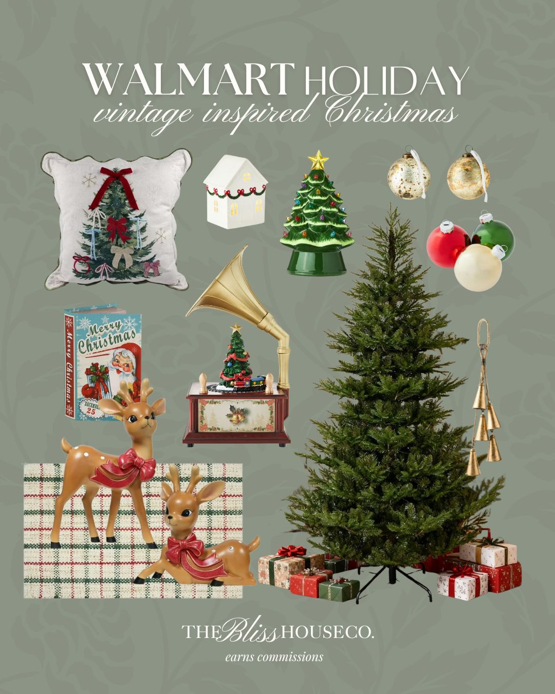 Vintage inspired Christmas decor 🎄 nostalgic, holiday time, Christmas decorating, holiday decorating, vintage, retro, Santa, tree, Walmart home, home decor, Walmart holiday 

 #LTKHoliday #LTKSeasonal #LTKHome