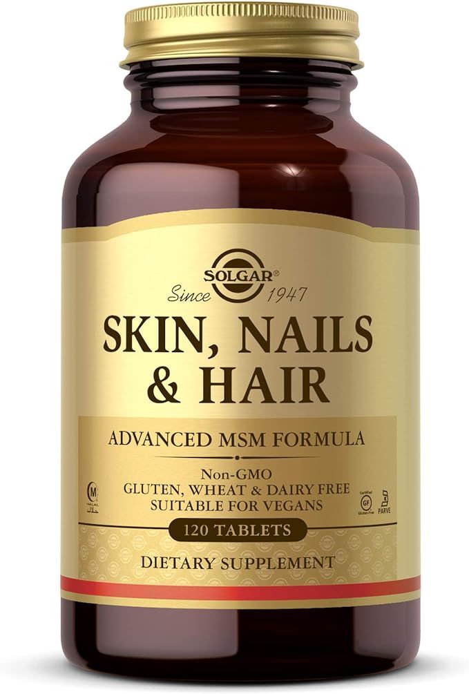 Amazon.com: Solgar Skin, Nails & Hair, Advanced MSM Formula, 120 Tablets - Supports Collagen for ... | Amazon (US)