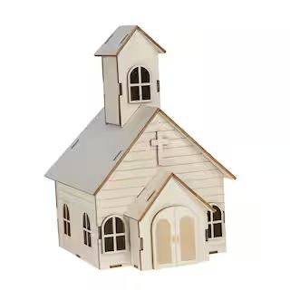 7.5" LED Wood Christmas Church Décor by Make Market® | Michaels | Michaels Stores