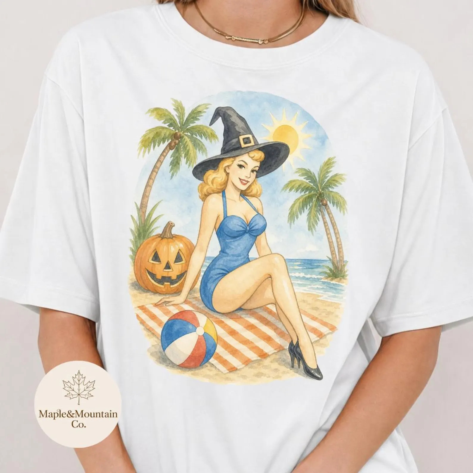 Summerween Witch Shirt, Summerween Beach Shirt, Summer Halloween, Hot Ghoul Summer Shirt, Summer ... | Etsy (Global)