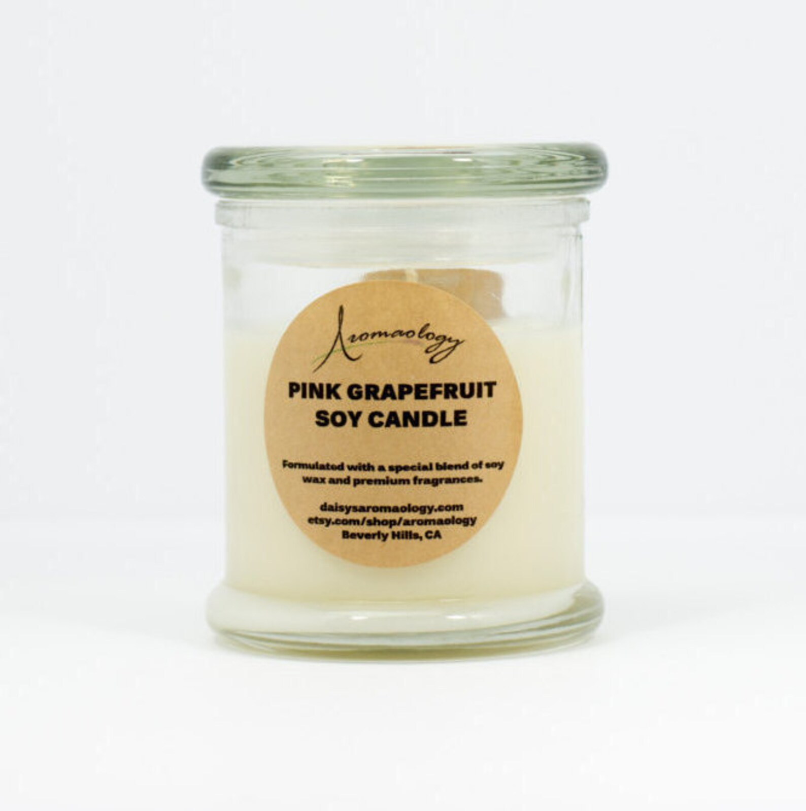 Pink Grapefruit Candle, Aromatherapy Soy Candle, Hand poured candles, Strong Scented Candle, Hand... | Etsy (US)