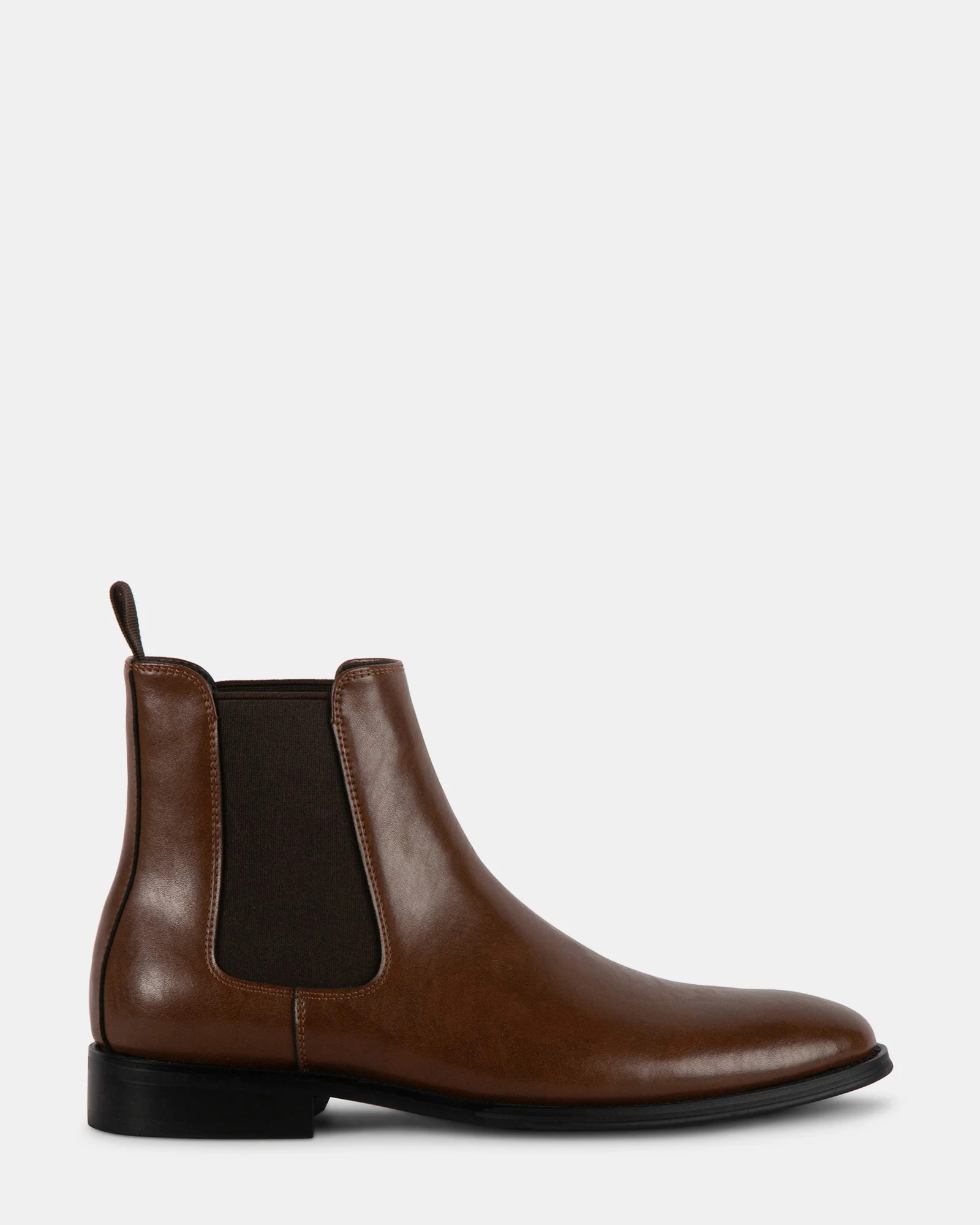 ALDAIR Brown Leather Ankle Boots | Men's Designer Boots | Steve Madden (Canada)