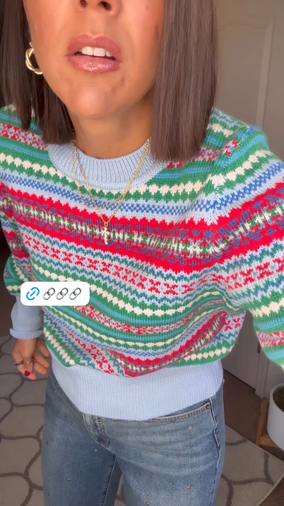 Love this adorable Walmart sweater! Size small. Size 2 in jeans (size down in between) 

#LTKHoliday #LTKStyleTip #LTKFindsUnder100