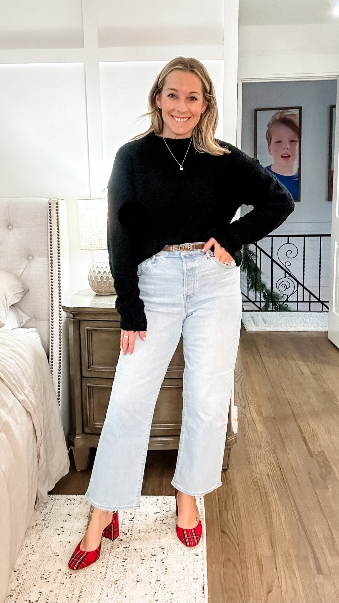 A classic and casual holiday outfit. Medium sweater but I could size down. Jeans are ok at first but loosen up so maybe size down also. Shoes are tts and SO cute!! 

#LTKstyletip #LTKsalealert #LTKHoliday