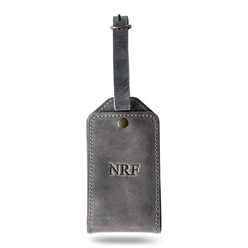 PEGAI Personalized 100% Soft Touch Rustic Leather Luggage ID Tag, Secure With Snap Closure and Ea... | Amazon (US)