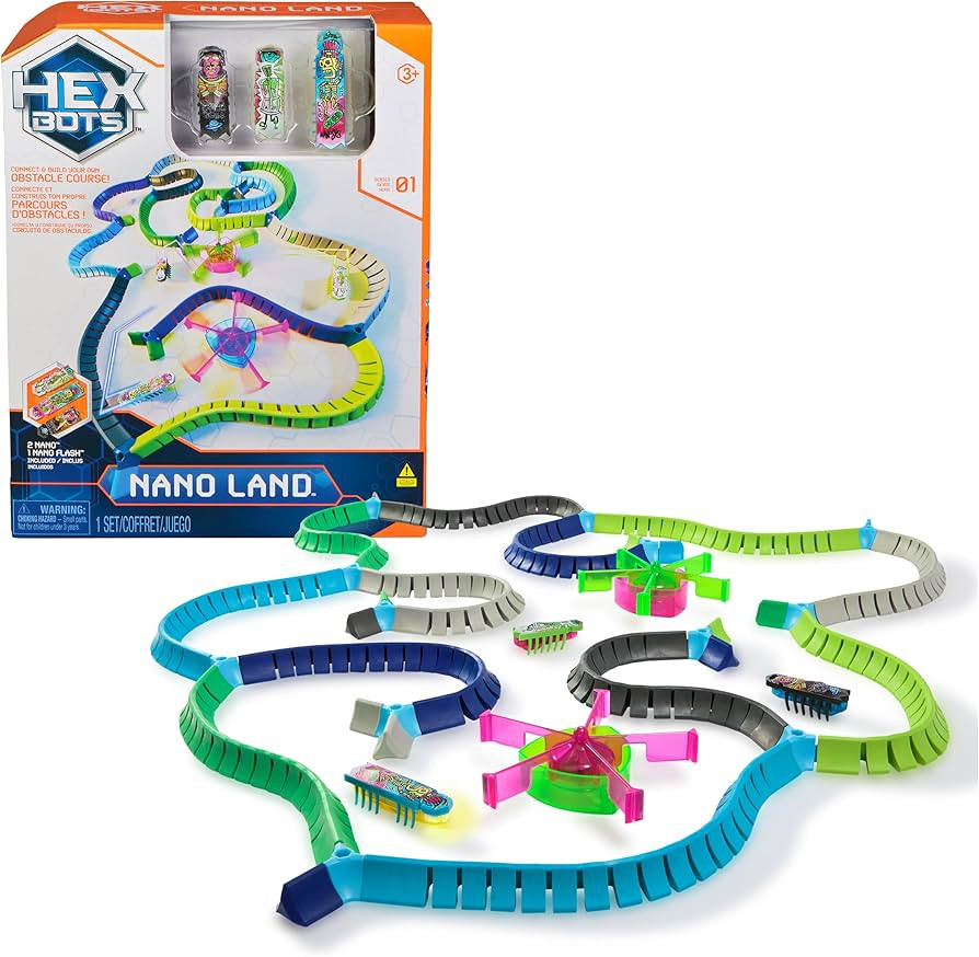 Nano Land, Sensory Toys for Kids & Cats with Over 40 Pieces & 3 Nano Bots, Toy Playsets & Mini Ro... | Amazon (US)
