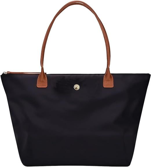 GM LIKKIE Shoulder Tote Bag for Women, Nylon Top-Handle Purse, Foldable Weekend Hobo Handbag | Amazon (US)