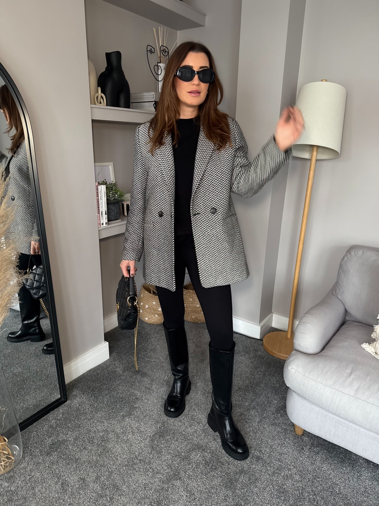 Monochrome styling is an easy weekend outfit formula. Teamed with an oversized thicker blazer or jacket is a great layering piece for Autumn 🍂 

#LTKautumn #LTKstyletip #LTKuk