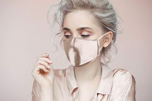 4 Pcs Adult Adjustable Pretty Double-Sided Silk Face Cover with Nose Wire for Women Gift | Amazon (US)