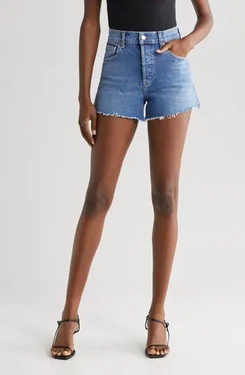 Adele High Waist Cutoff Denim Shorts | Nordstrom