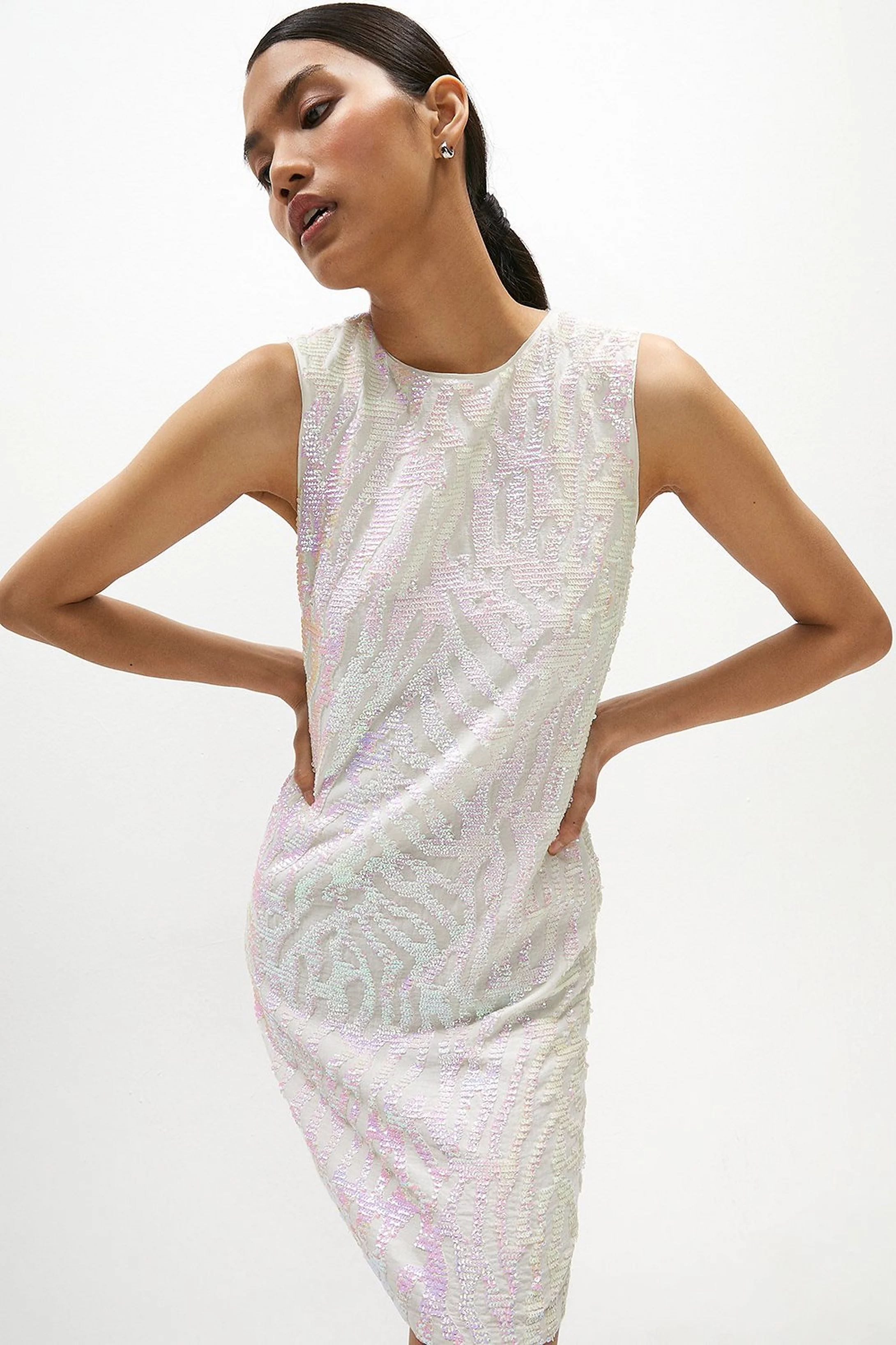 Sequin Embellished Animal Shift Dress | Coast (UK)