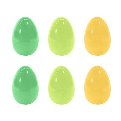 6ct Easter Plastic Fillable Eggs Cool Yellow/Green - Spritz™ | Target