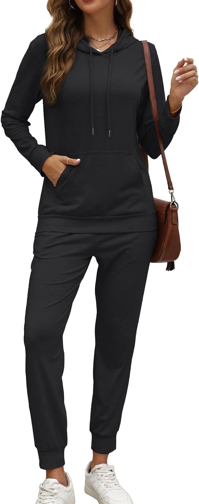 addigi Womens Two Piece Tracksuit Outfits Hoodies Jogger Sweatsuit Lounge Sets with Pockets | Amazon (US)