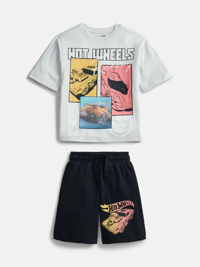 Hot Wheels Boys Graphic Tee and Shorts Set, 2-Piece, Sizes 4-18 | Walmart (US)