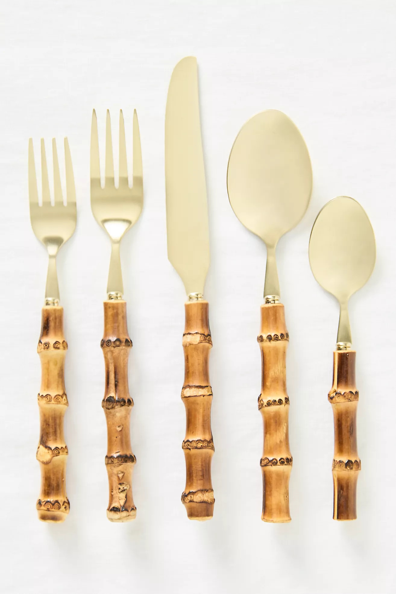 Blue Pheasant Zoya Flatware, Set of 5 | Anthropologie (US)