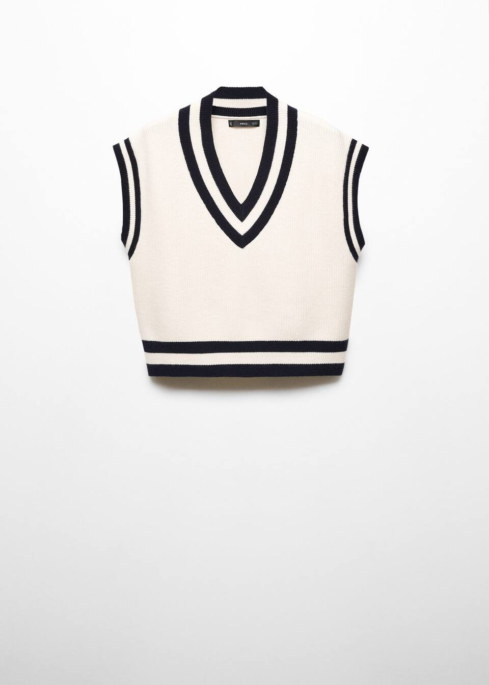 V-neck knitted vest -  Women | Mango USA | MANGO (US)