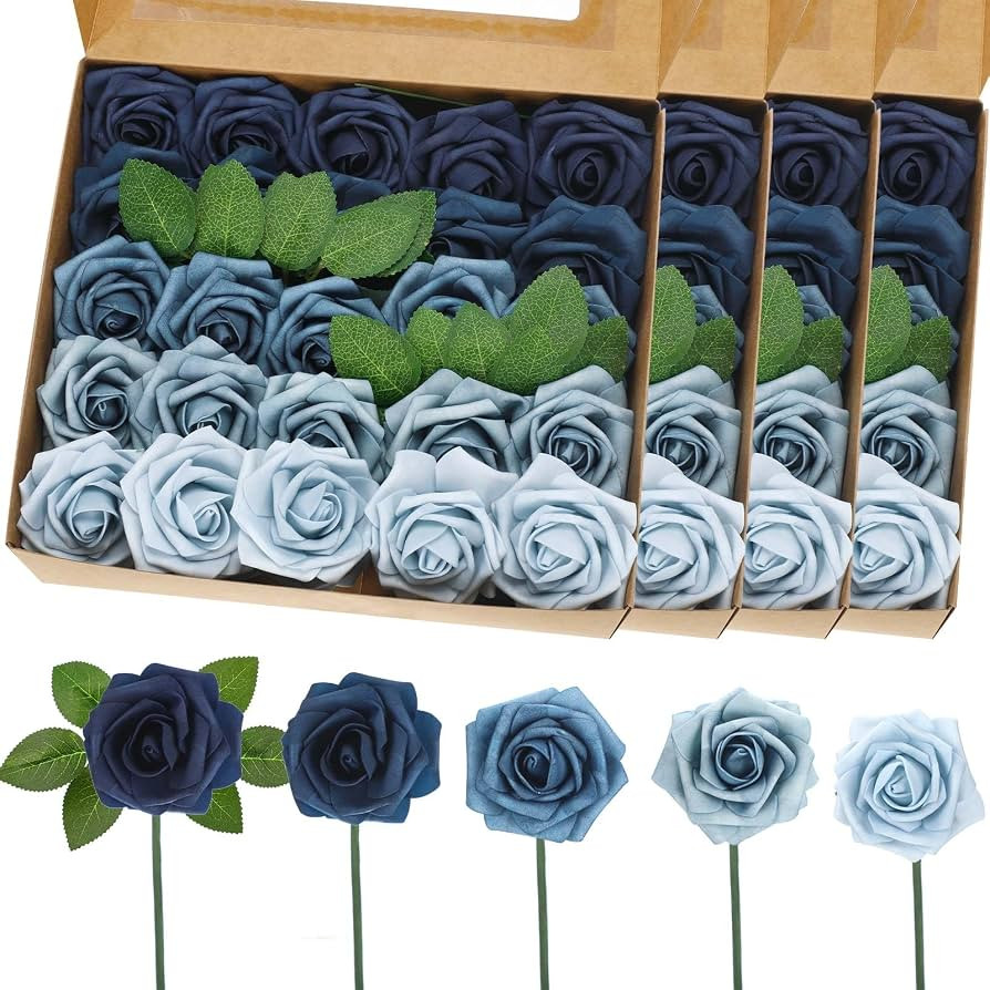 100 Pcs Artificial Foam Rose Flower Faux Bouquet Wedding Fake Rose Gift for Mother's Day Women DI... | Amazon (US)