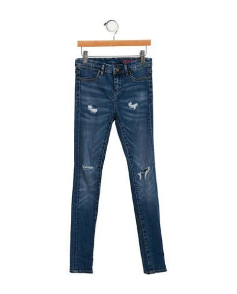 Blank NYC Girls' Low-Rise Distressed Jeans Blue | The RealReal