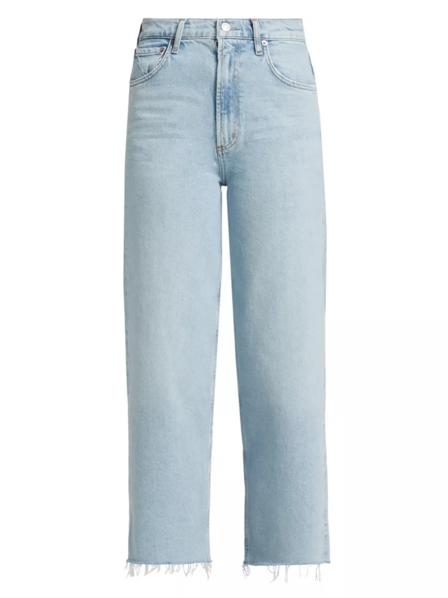 Ren Stretch Cotton High-Rise Wide-Leg Jeans | Saks Fifth Avenue