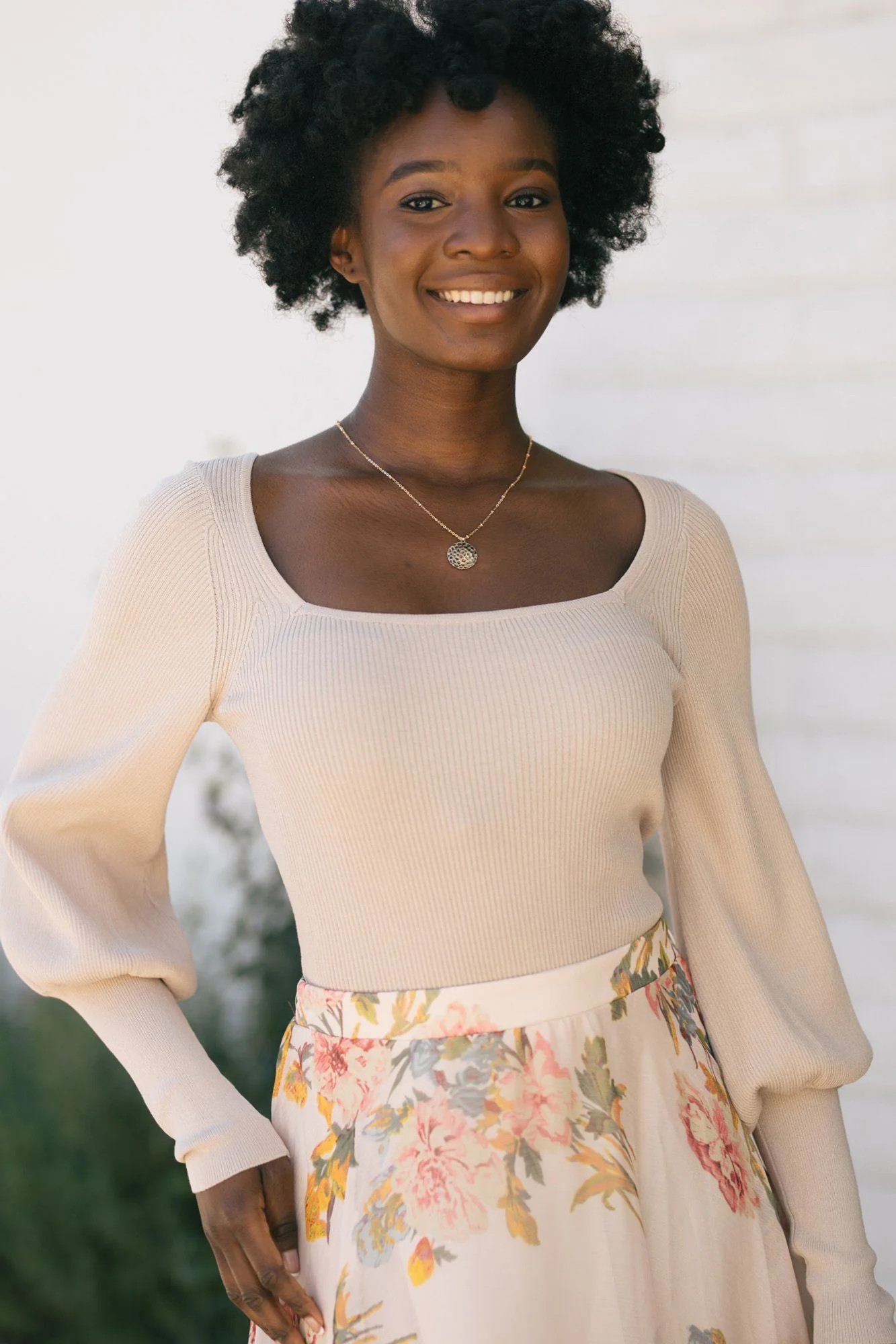 Andrea Puff Sleeve Knit Bodysuit | Morning Lavender