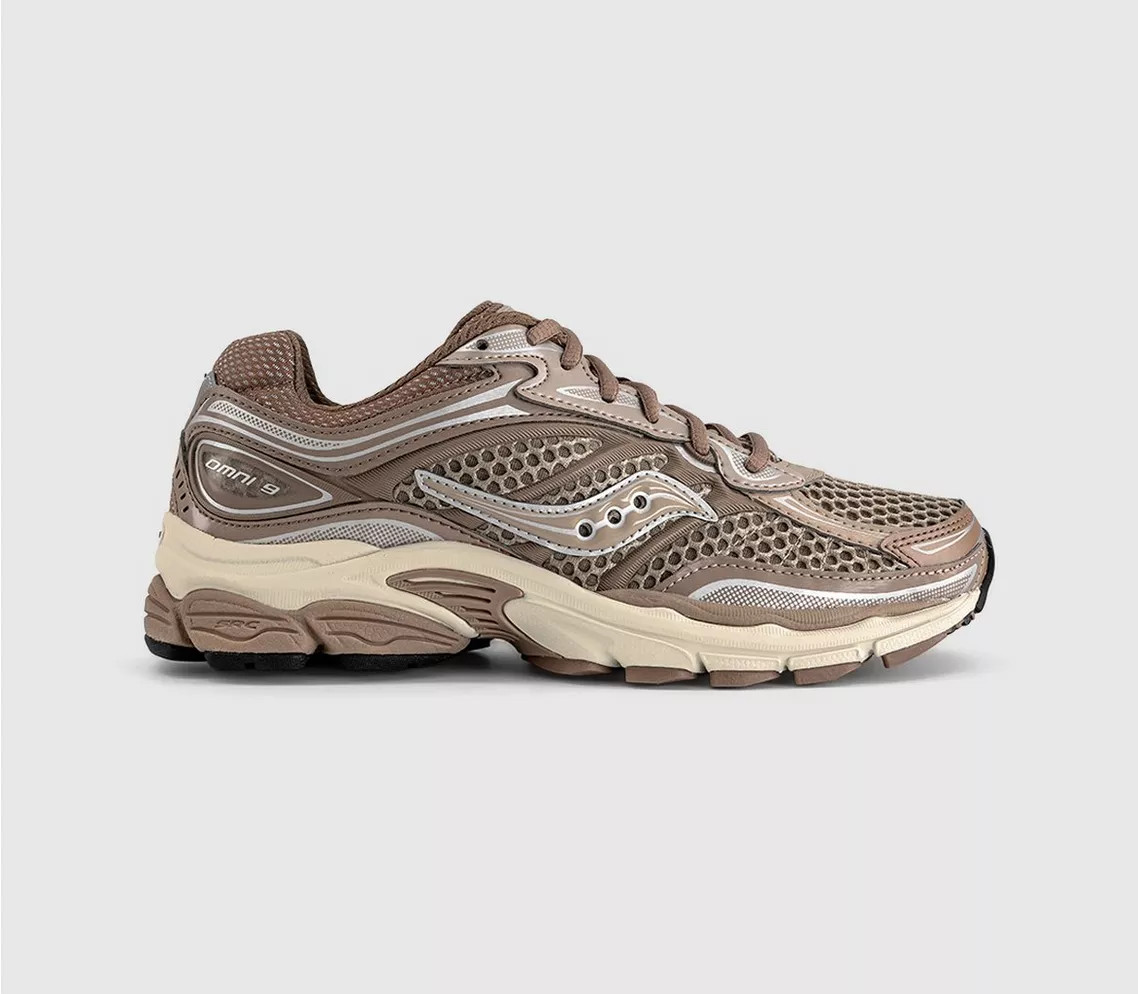 Saucony Progrid Omni 9 Trainers Saddle Eggshell - Women's Trainers | Office Shoes (UK)